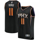 Camiseta Ricky Rubio 11 Phoenix Suns Statement Edition Negro Hombre